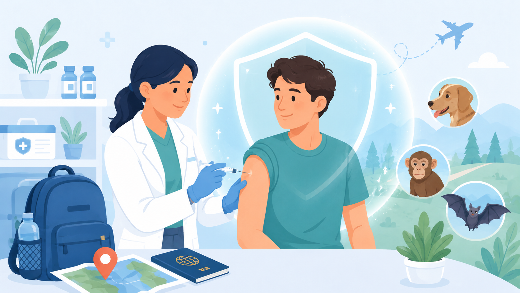 Travel vaccination for global protection